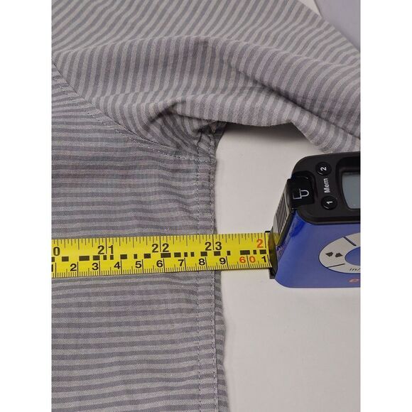 The North Face Gray Striped Button Down Shirt Long Sleeve Men's Sz Large Classic - Picture 7 of 10